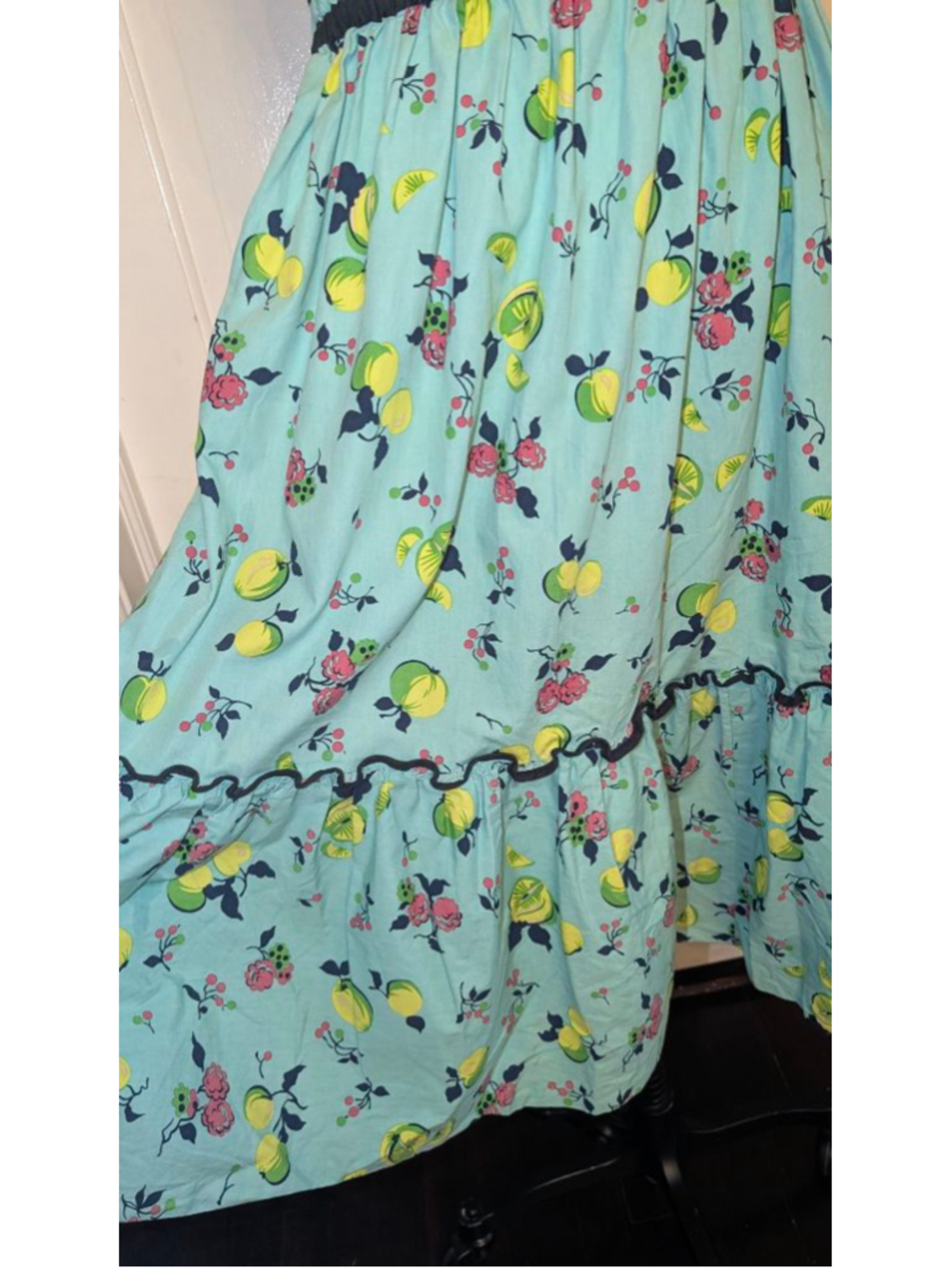 vintage Betsey Johnson fruit print Halter Dress 10 - Picture 5 of 13